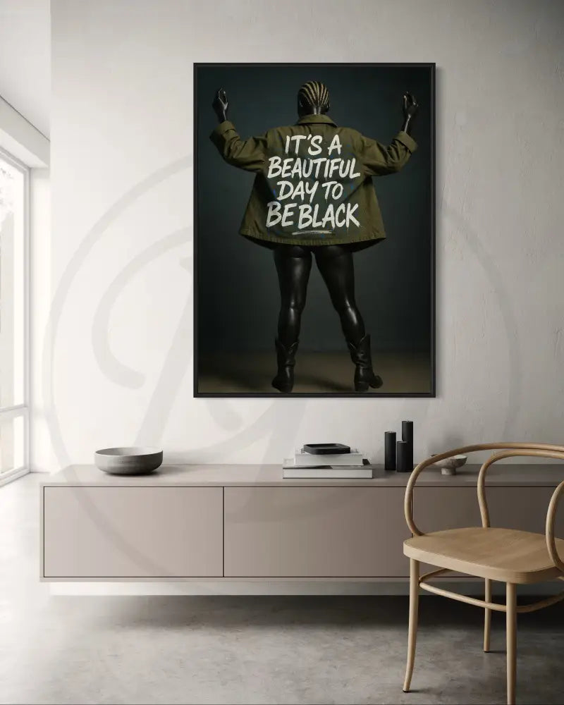 Fashion-inspired Afrocentric wall print with activism and pride.