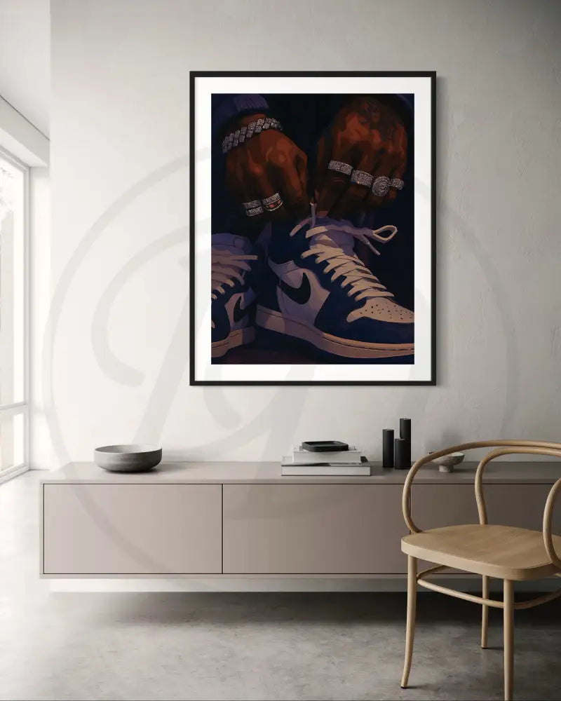 Modern sneakerhead wall decor