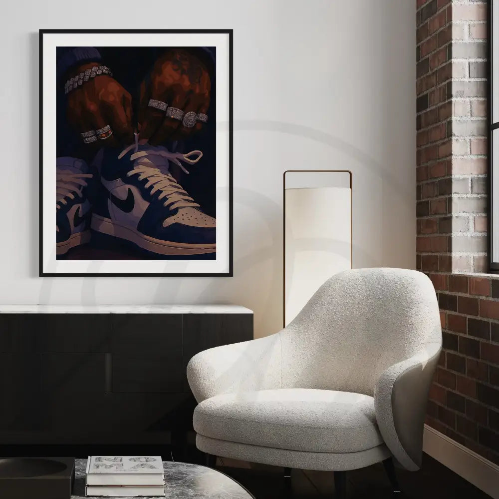 Urban jewelry sneaker print