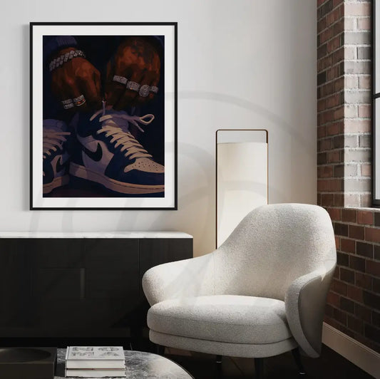 Urban jewelry sneaker print
