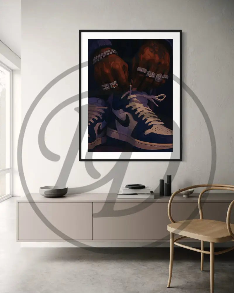 Modern sneakerhead wall decor