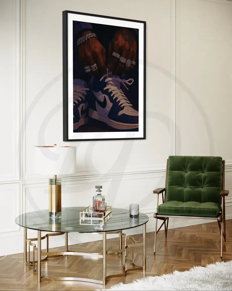 nike sneaker wall art