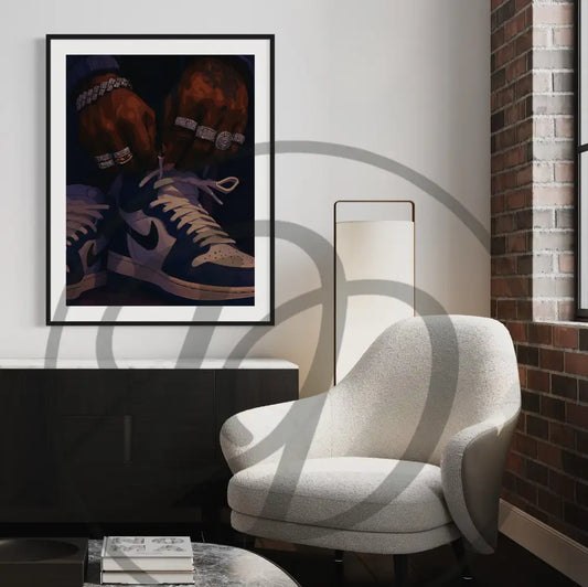 Urban jewelry sneaker print
