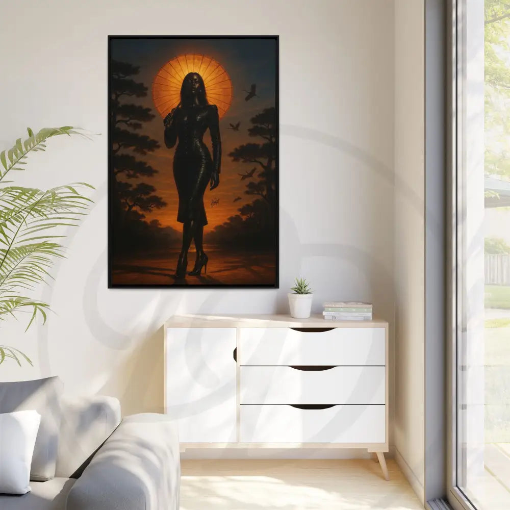 Limited Edition Framed Canvas – “Sunset Silhouette”