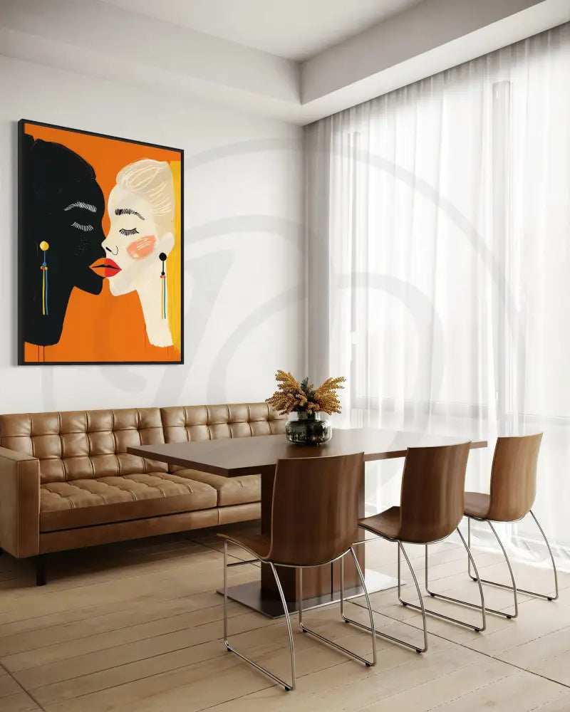 Love-inspired abstract art print celebrating diversity and connection.