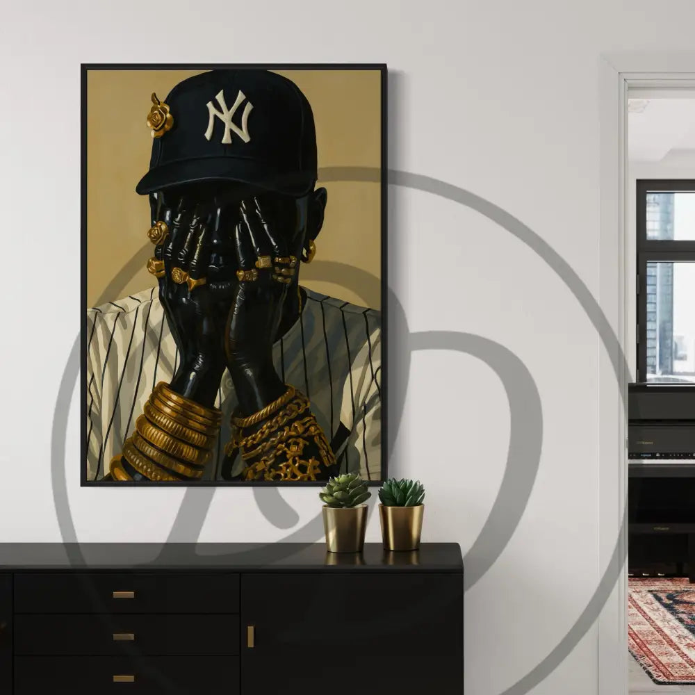 Afrocentric streetwear digital print for home décor.