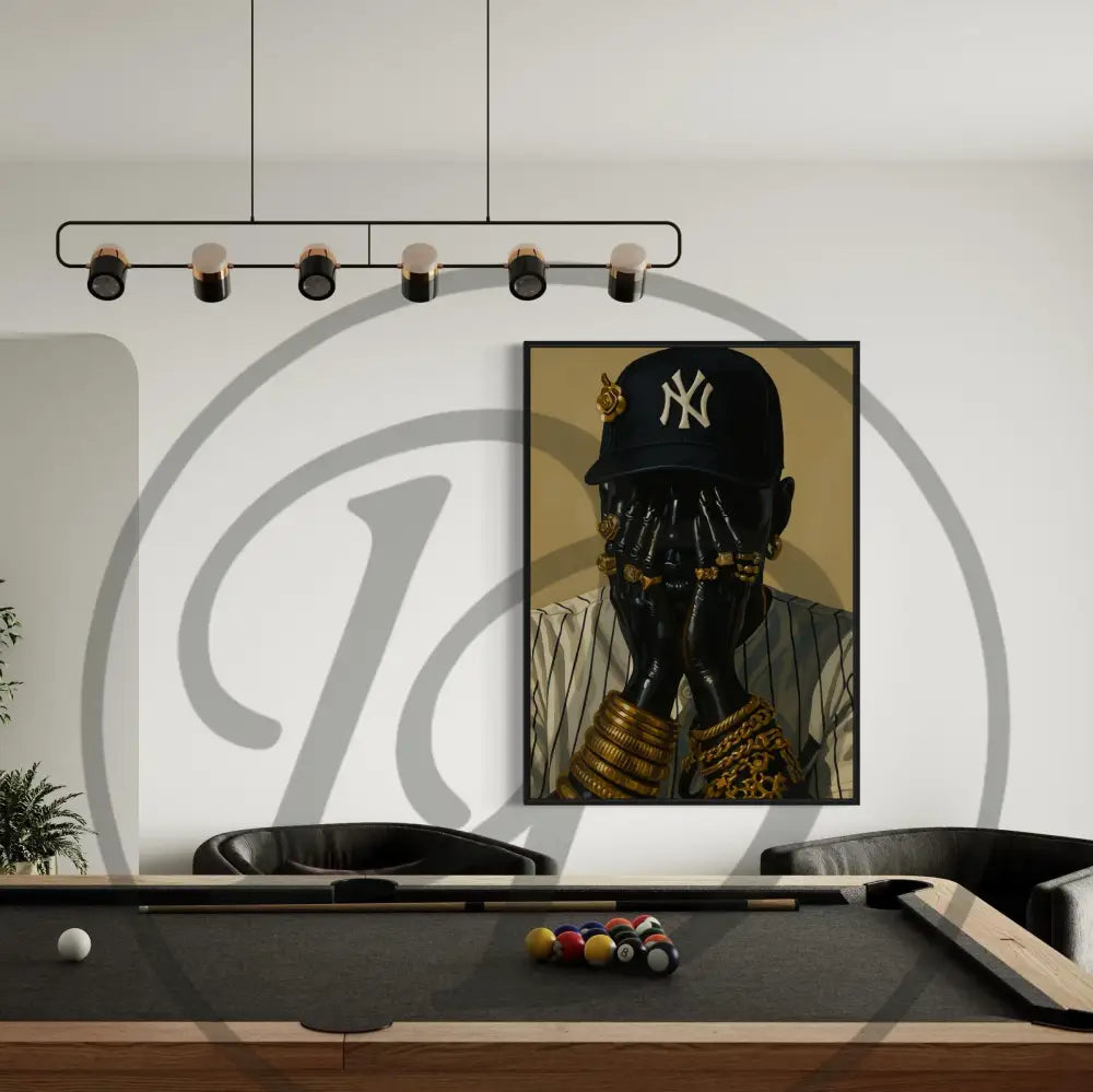 Bold Afro urban faceless digital wall art download.