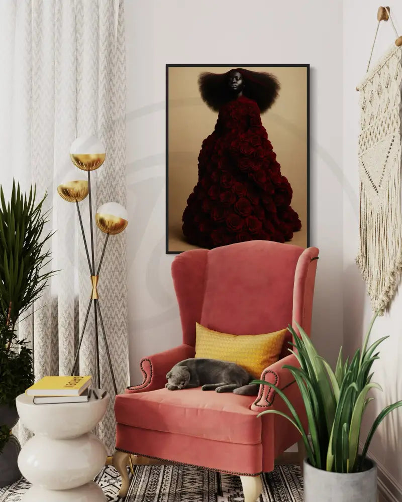 Afrocentric fine art digital download wall print.