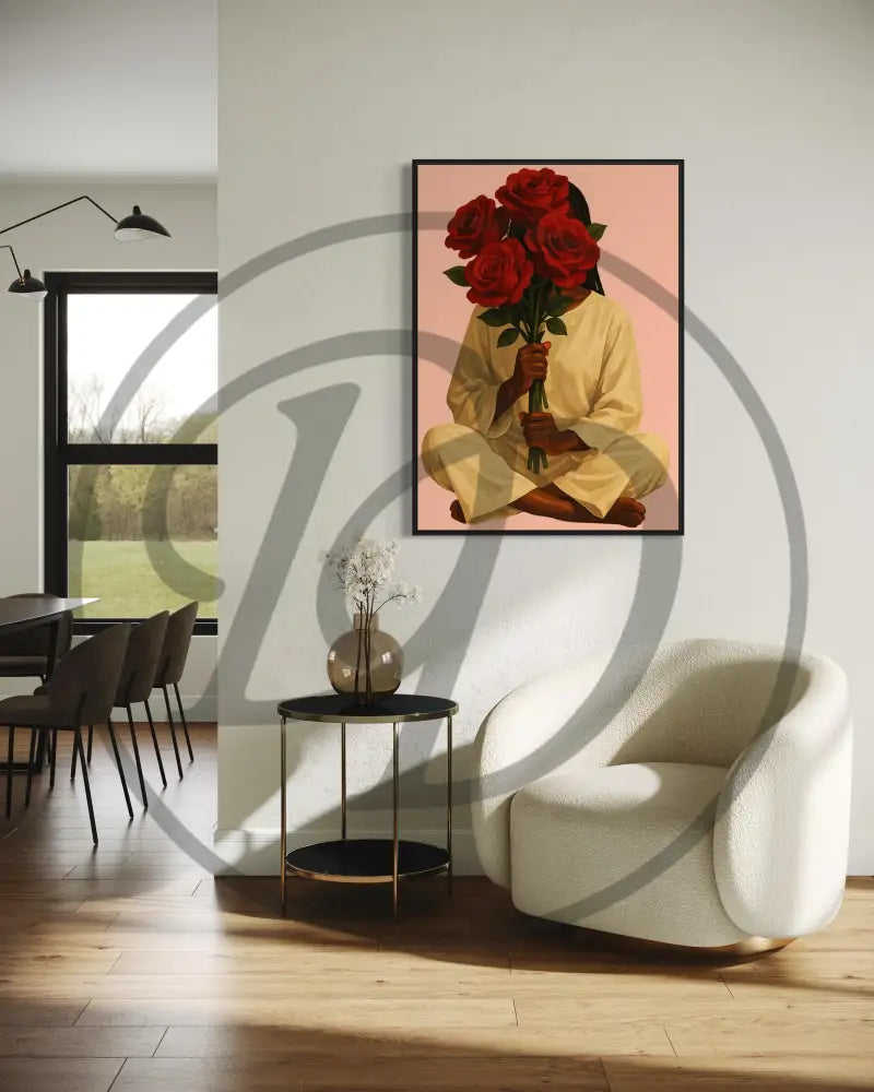Feminine Afrocentric artwork symbolizing grace