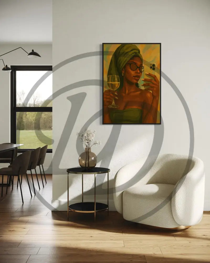 Modern feminine 3-piece digital wall art set featuring Black women in elegant poses.