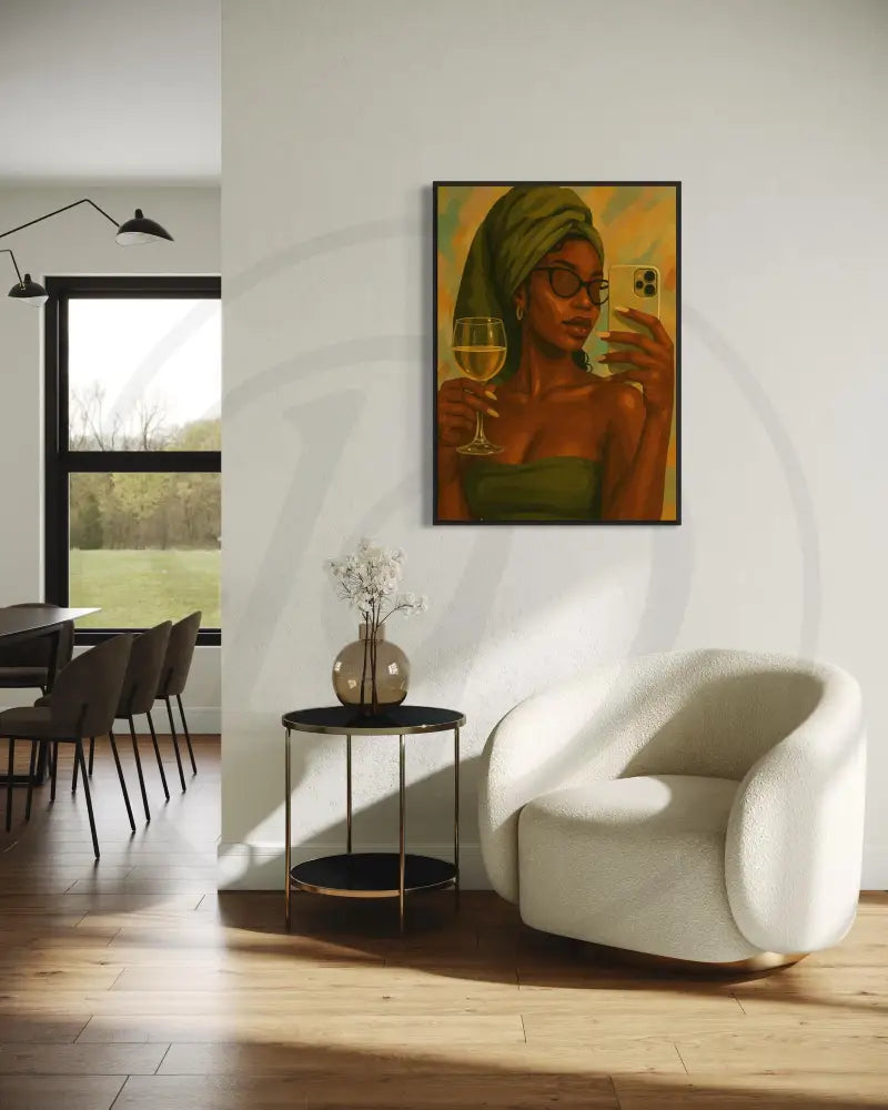 Modern feminine 3-piece digital wall art set featuring Black women in elegant poses.