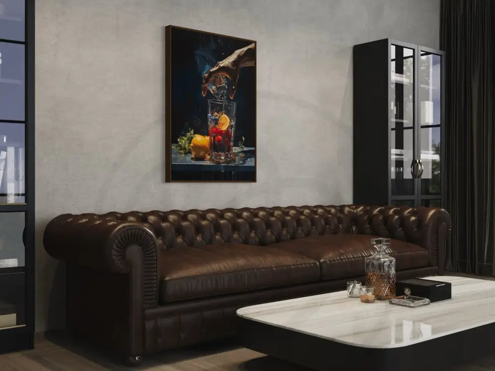 Contemporary still life artwork for kitchen or dining room.