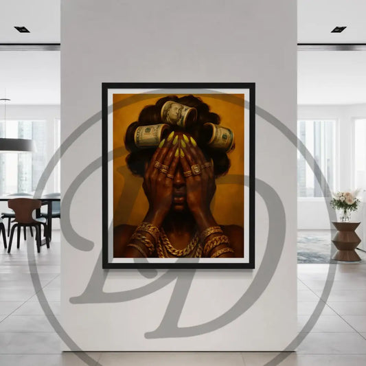 Afrocentric luxury money roller poster set printable download.