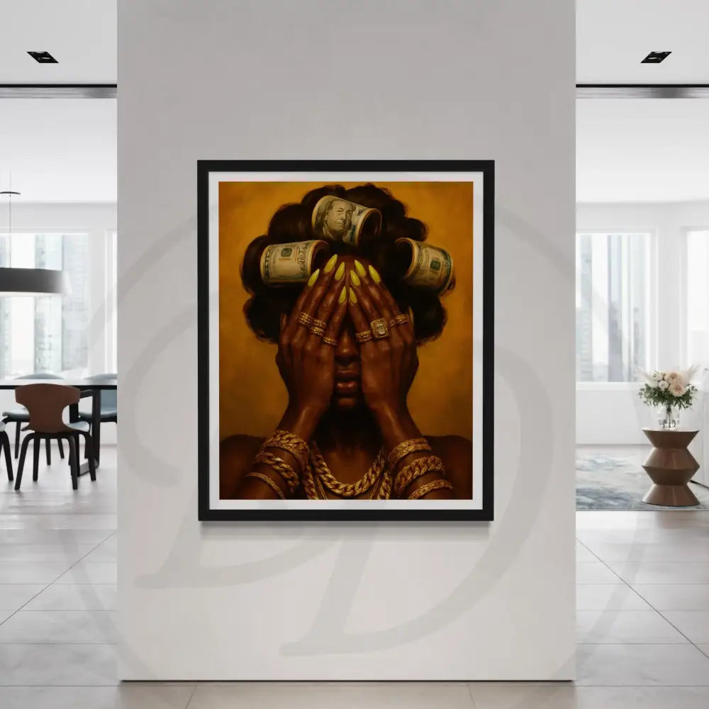 Afrocentric luxury money roller poster set printable download.