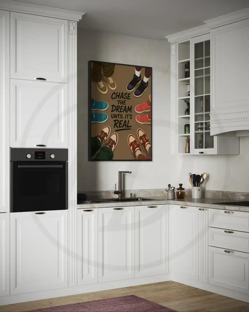 Urban sneakerhead digital wall art with text
