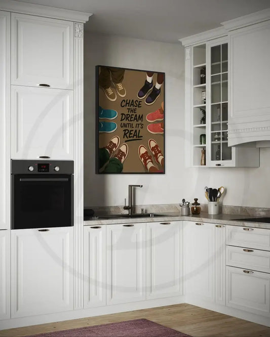 Urban sneakerhead digital wall art with text