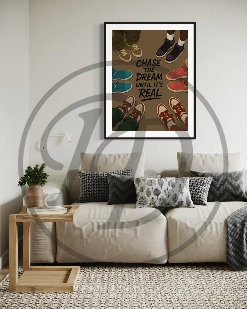 Inspirational sneaker poster for streetwear lovers
