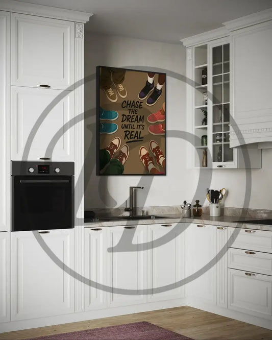 Urban sneakerhead digital wall art with text