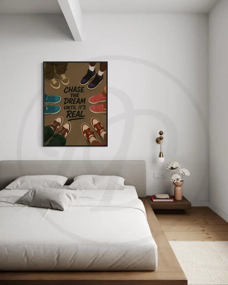 Bold sneaker wall art for urban fashion interiors