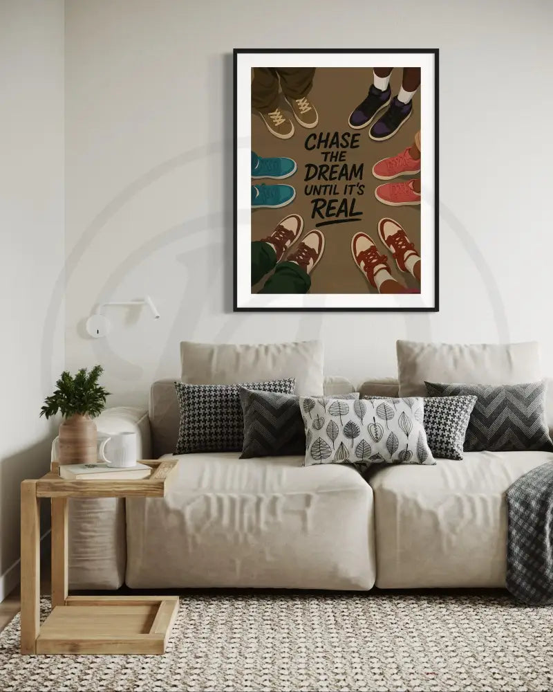 Inspirational sneaker poster for streetwear lovers