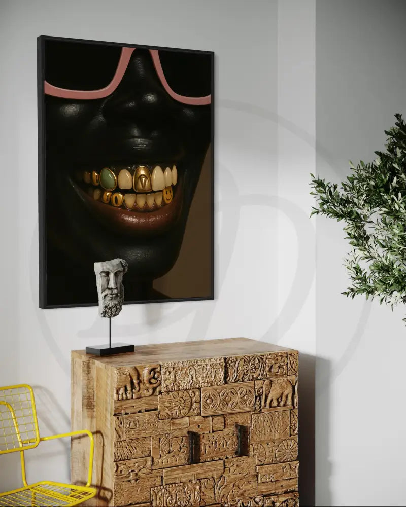 Statement fashion-inspired Afrocentric art print