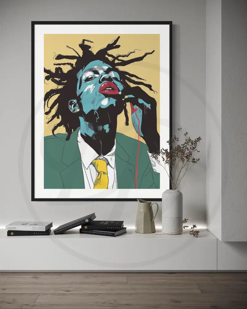 Bold colorful modern portrait wall art set.
