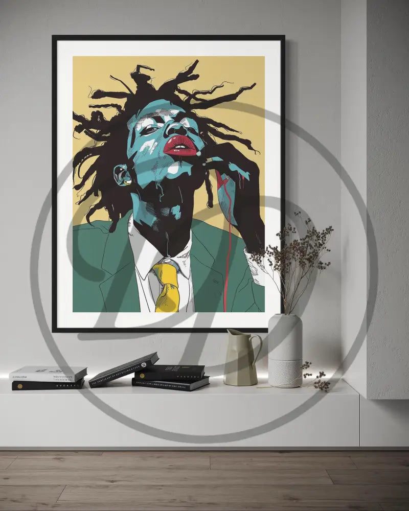 Bold colorful modern portrait wall art set.