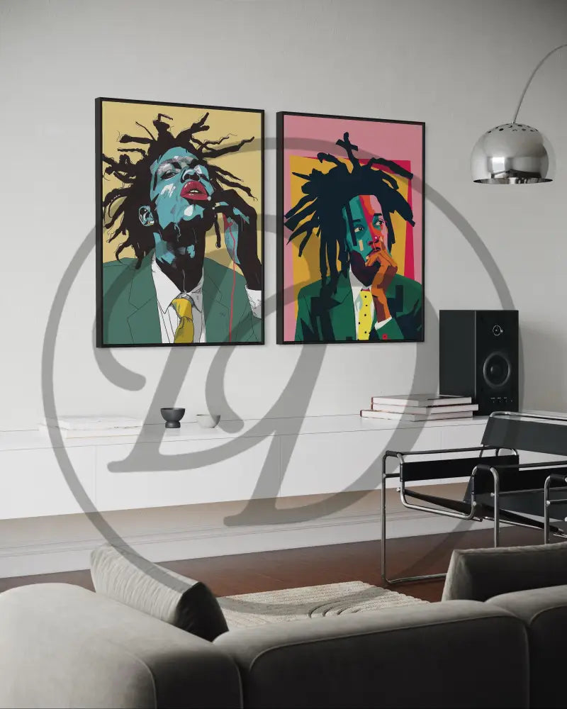 Artistic pop art digital prints for contemporary homes.
