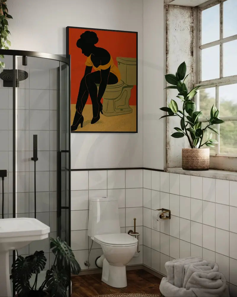 Afrocentric silhouette art with heels