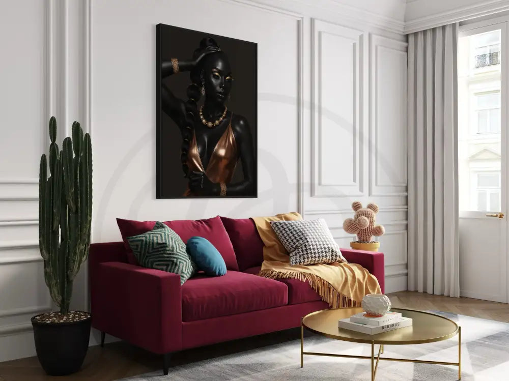 Glamorous Black woman digital wall art