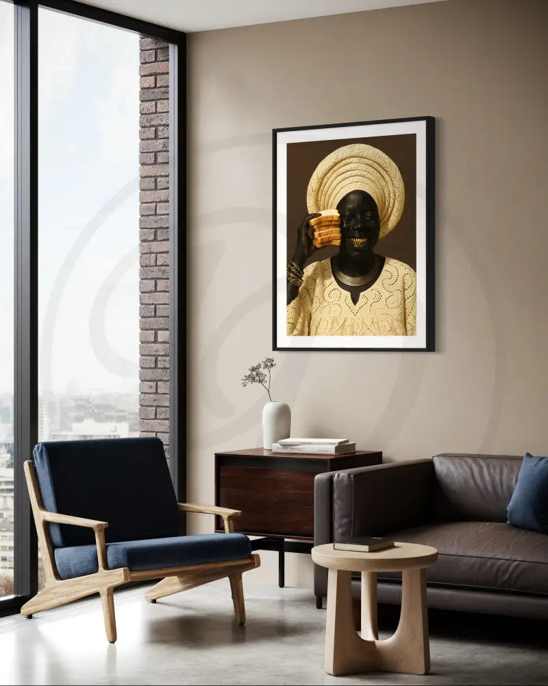 Playful Afrocentric kitchen wall art