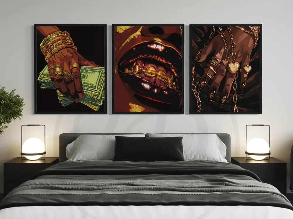 Urban Luxe wall art prints with luxury street-style themes in digital format.