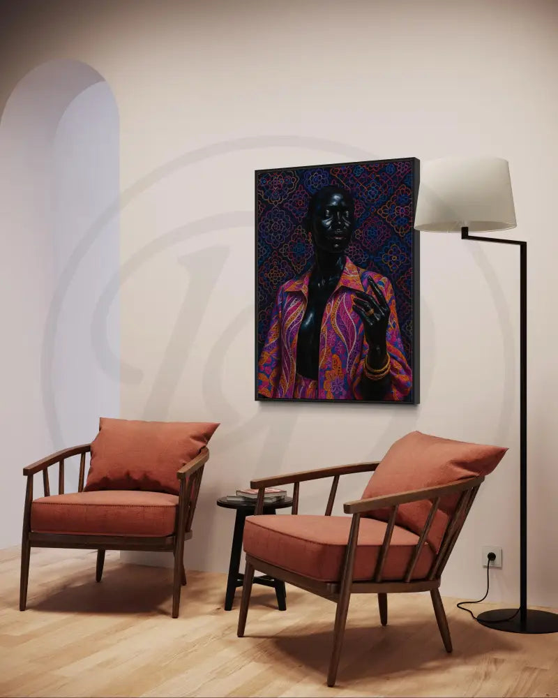 Cultural empowering Black woman artwork