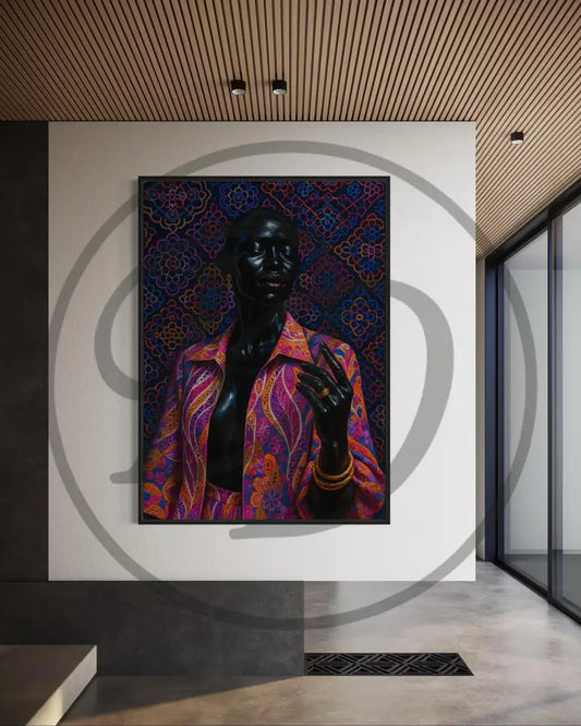 Afrocentric vibrant Black woman wall art