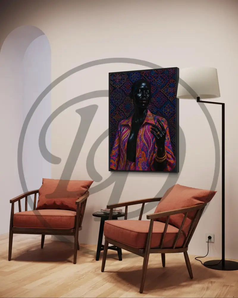 Cultural empowering Black woman artwork