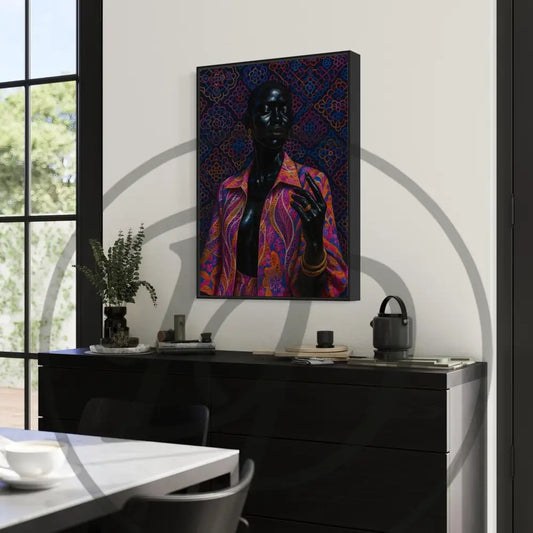 Bold colorful African inspired digital print

